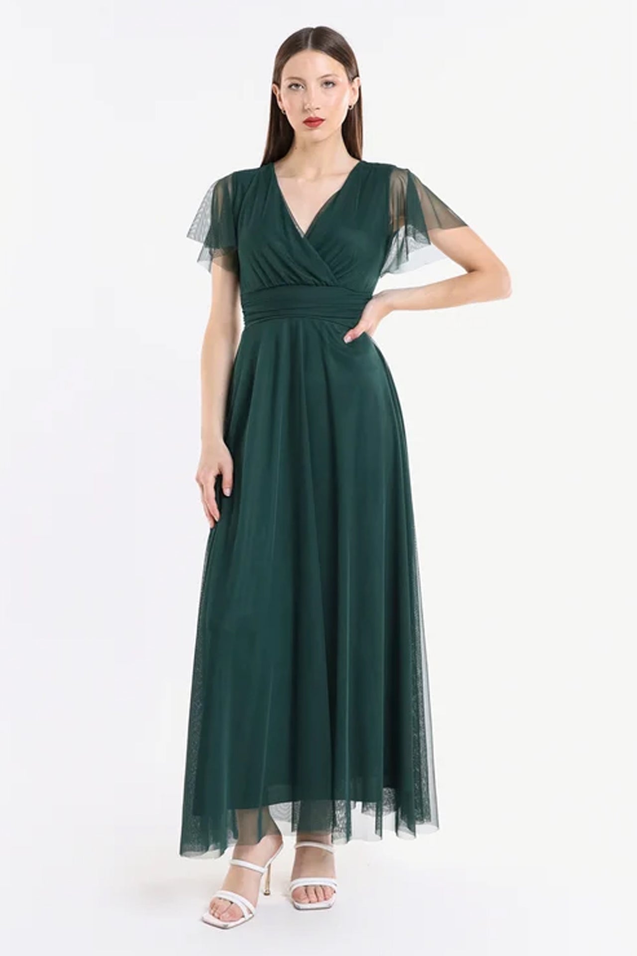 Abito in tulle a maniche corte Vivian