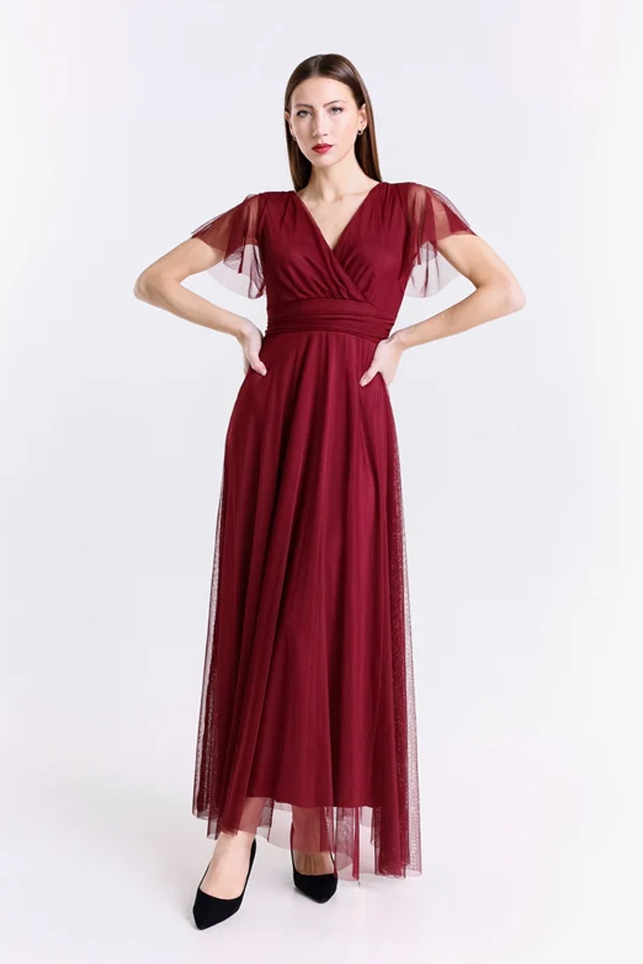 Abito in tulle a maniche corte Vivian