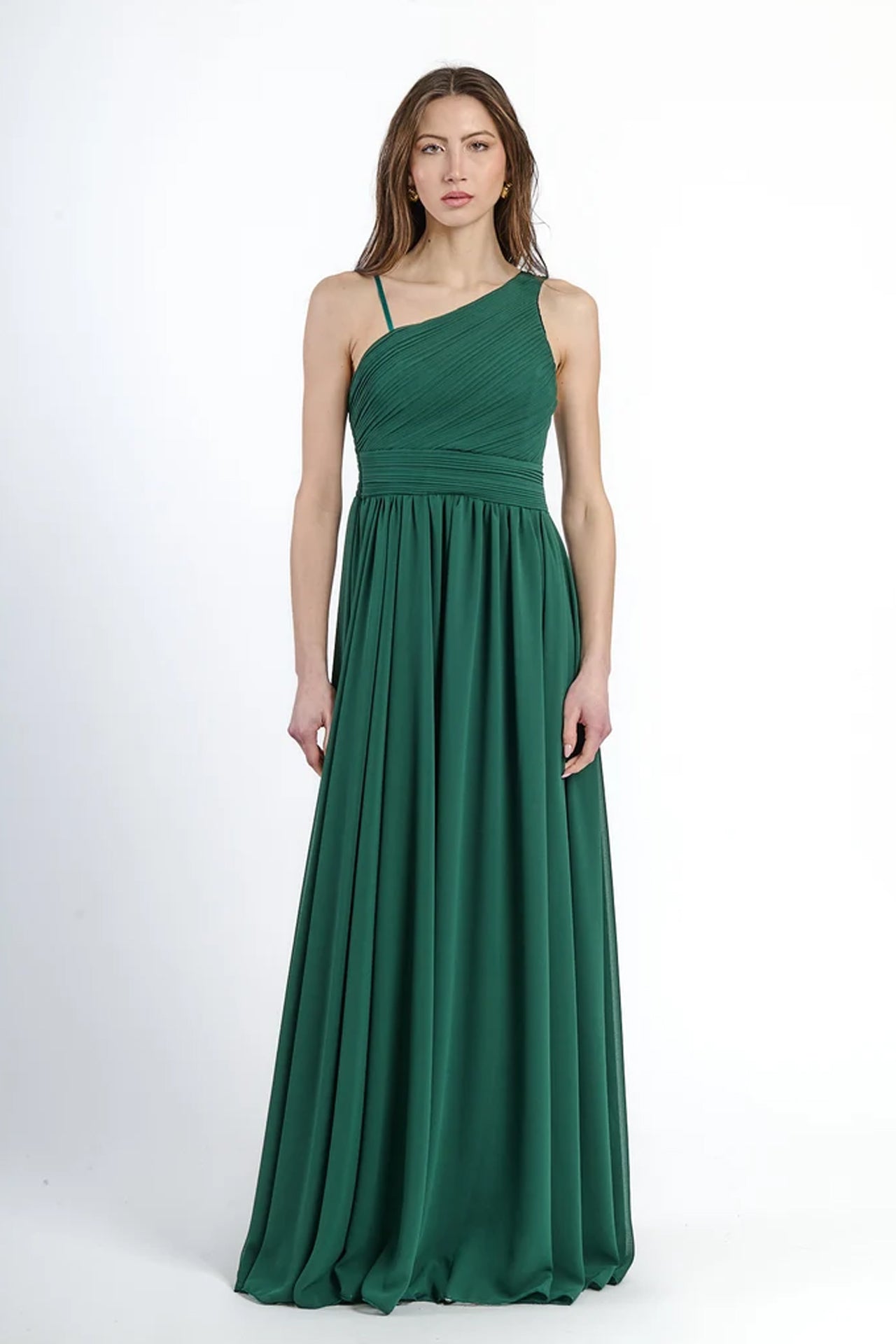 Abito lungo in tulle asimmetrico Luna