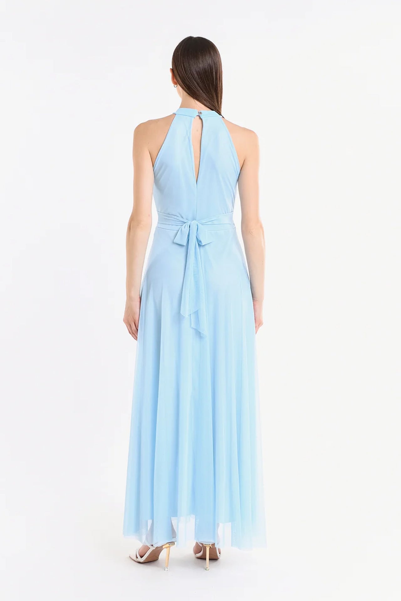 Abito lungo in tulle cut out Lucrezia -1
