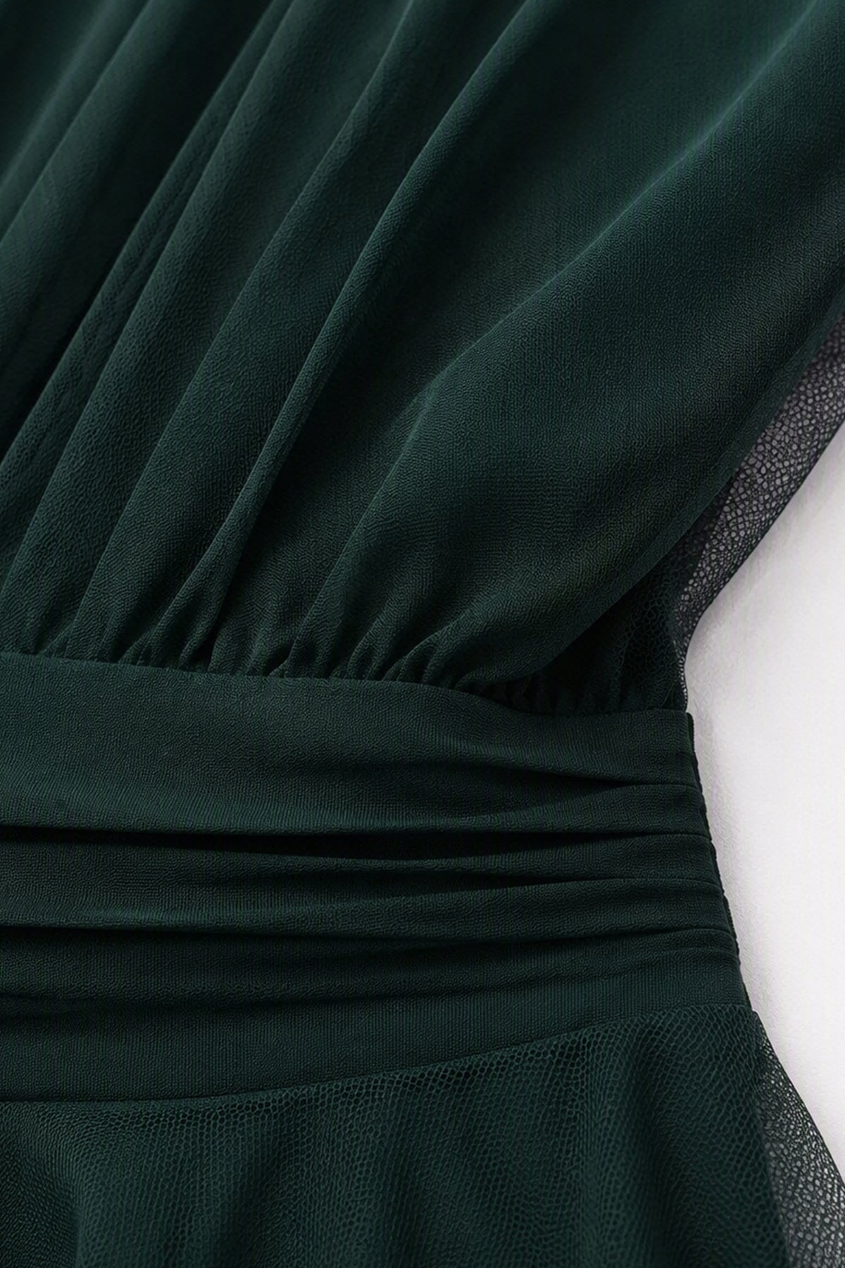 Abito lungo in tulle monospalla Lily -7