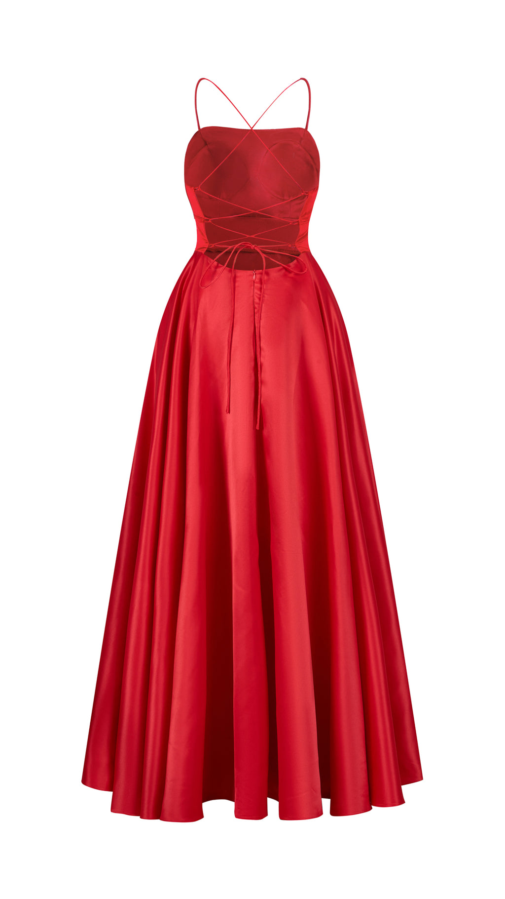 Abito Lungo Elegante in Raso con Spalline Sottili –  “Estella”（副本）