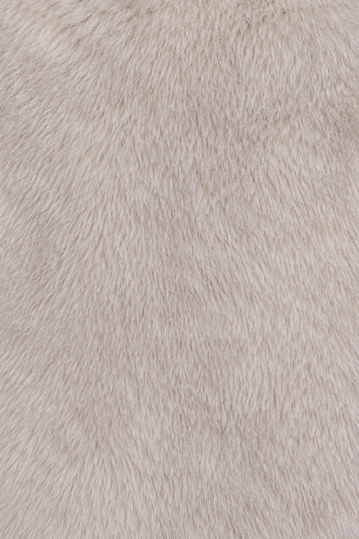 Giacca Corta Donna in Peluche Sintetico, Collo a Revers Ampio, Modello Corto Invernale Elegante Beige-1