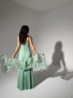 Long asymmetrical tulle dress Luna