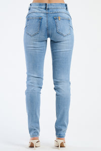 Jeans a cinque tasche in denim scuro