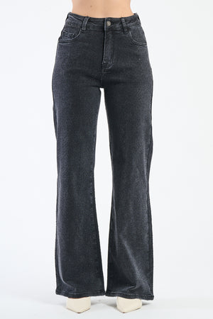 Jeans a vita alta con strass Tiziana