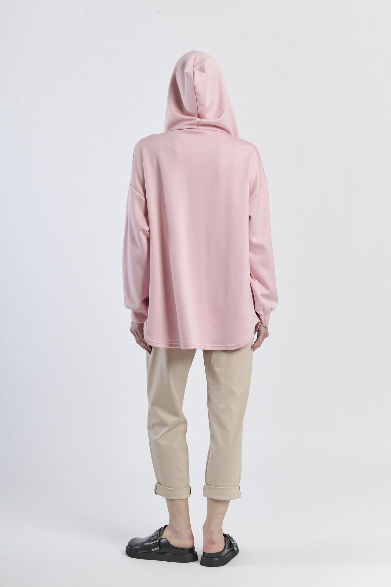 Outfit rosa: felpa cappuccio e pantaloni, affascinante, per uso quotidiano