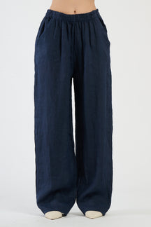 Pantaloni color navy larghi, classico e elegante per ogni occasione