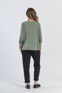 Top militare constile fluido e fascia laterale, design outdoor