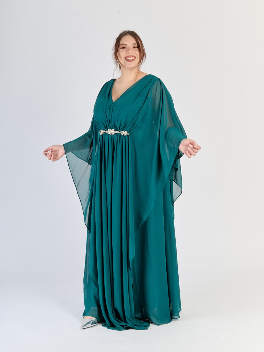 Vestito da cerimonia Verde.S, tessuto leggero, colore vivace