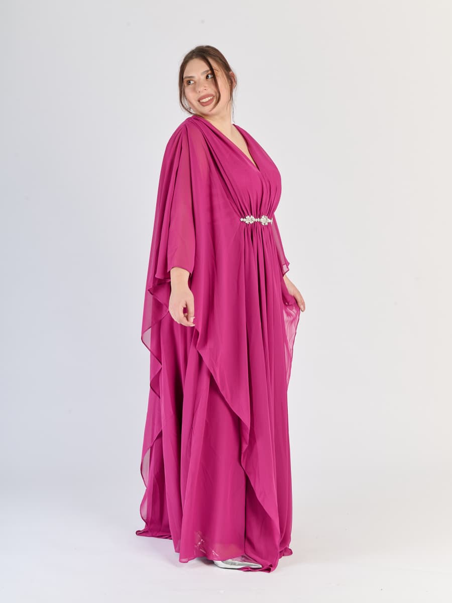 Vestito da sera Magneta, tessuto leggero, colore vibrante