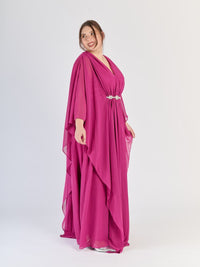 Vestito da sera Magneta, tessuto leggero, colore vibrante