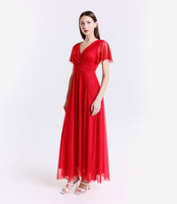 Vestito rosso elegante, perfetto per serate formali