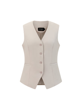 Gilet Donna Elegante a Collo V - Modello Slim Fit per Ufficio e Combinazioni