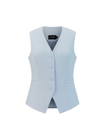Gilet Donna Elegante a Collo V - Modello Slim Fit per Ufficio e Combinazioni