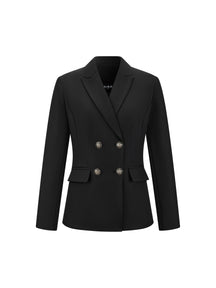 Blazer doppiopetto da donna - Stile classico con bottoni raffinati - Abbigliamento professionale e sofisticato, adatto sia per occasioni formali che quotidiane