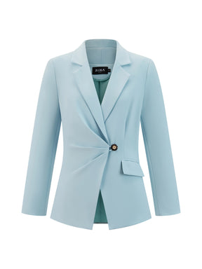 Set Blazer e Pantaloni Donna - Design con Pieghe Frontali per Stile Professionale