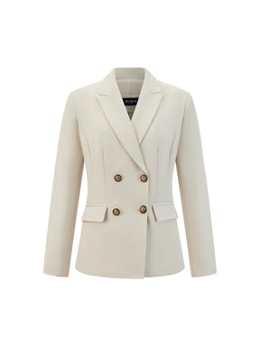 Blazer doppiopetto da donna - Stile classico con bottoni raffinati - Abbigliamento professionale e sofisticato, adatto sia per occasioni formali che quotidiane