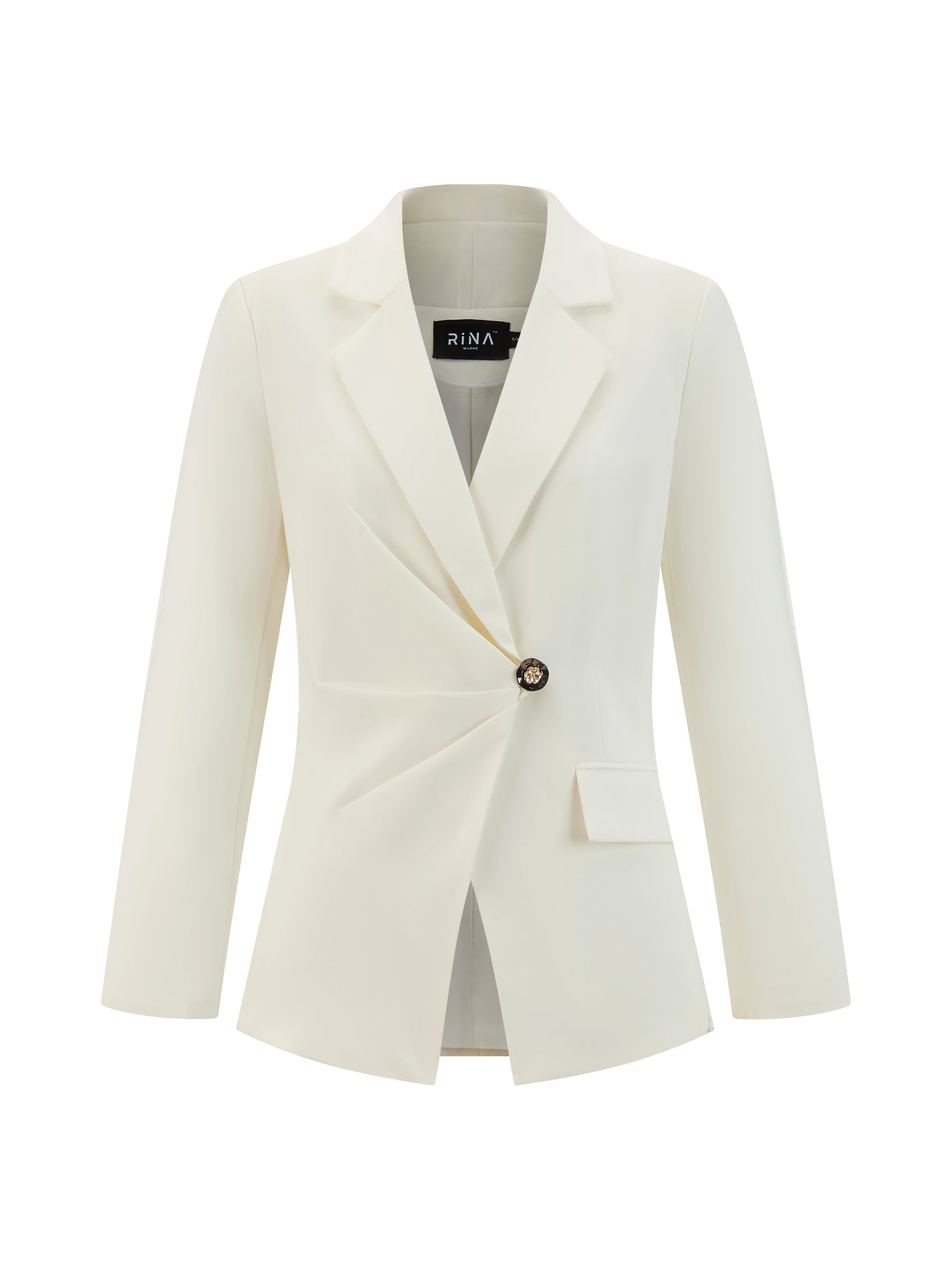 Set Blazer e Pantaloni Donna - Design con Pieghe Frontali per Stile Professionale