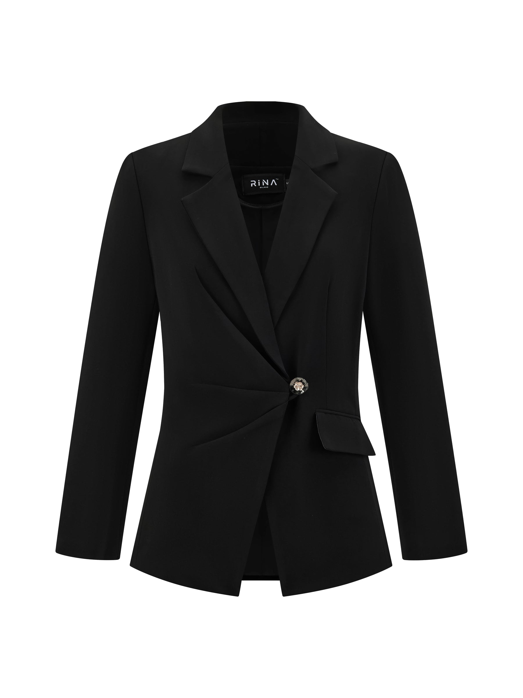 Set Blazer e Pantaloni Donna - Design con Pieghe Frontali per Stile Professionale