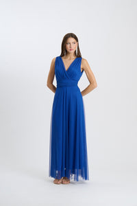 Abito da damigella in tulle con scollo a V Flavia