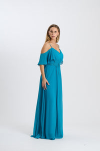 Abito Alessa con spalline e maniche svolazzanti