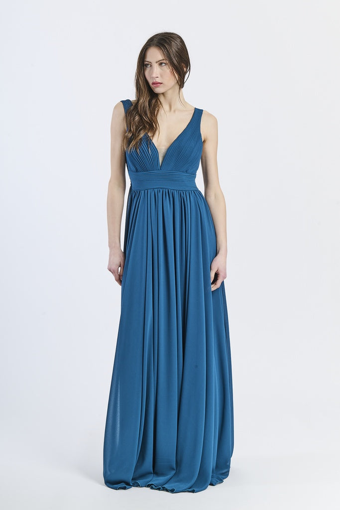 Abito da damigella ampio lungo CHIFFON Zoe