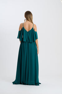 Abito Alessa con spalline e maniche svolazzanti