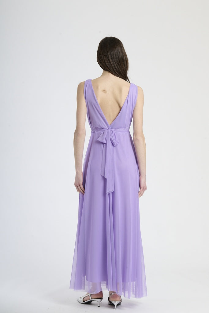 Abito da damigella in tulle con scollo a V Flavia