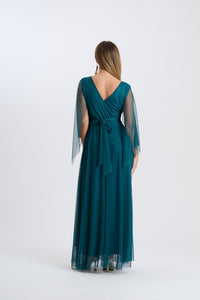 Abito Mirelia – Lungo in tulle con maniche a mantella