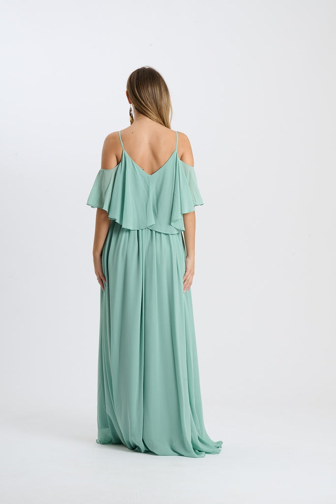 Abito Alessa con spalline e maniche svolazzanti