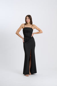 Abito Avirelle – Senza spalline drappeggiato con nodo