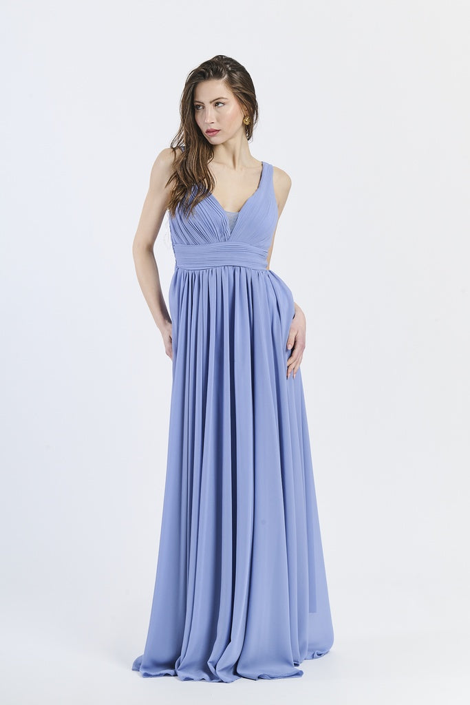 Abito da damigella ampio lungo CHIFFON Zoe