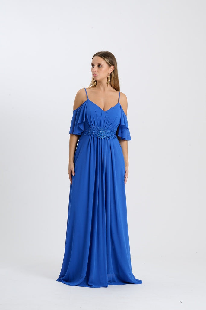 Abito Alessa con spalline e maniche svolazzanti