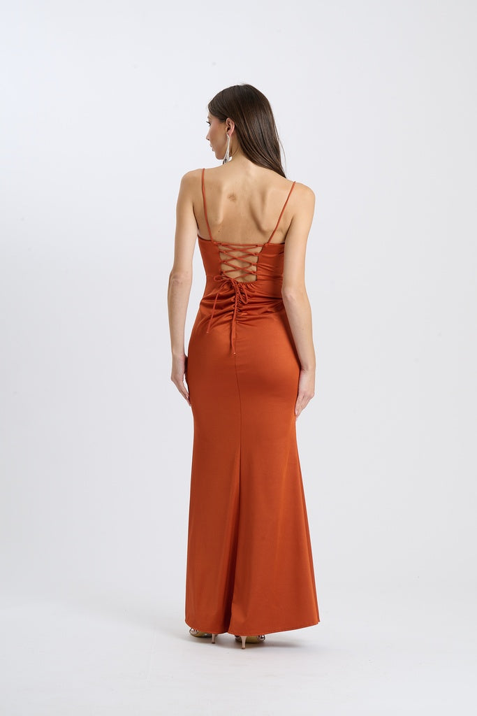 Abito Avirelle – Senza spalline drappeggiato con nodo