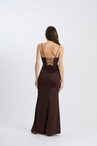 Abito Avirelle – Senza spalline drappeggiato con nodo