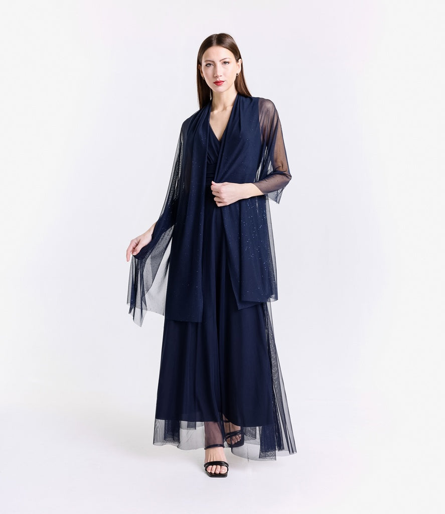 Abito da damigella in tulle con scollo a V Flavia