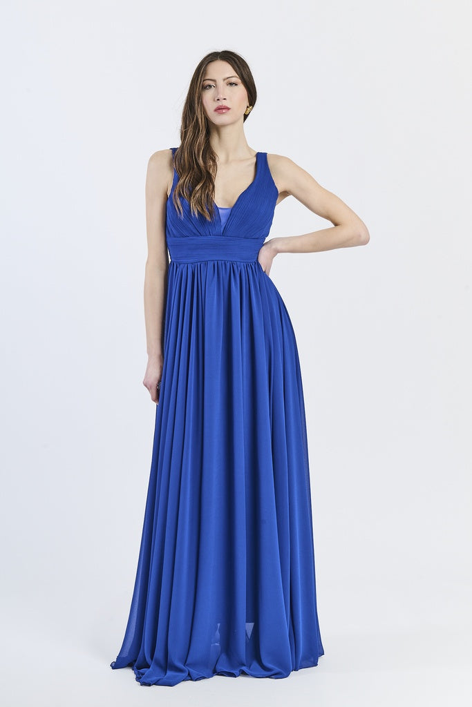 Abito da damigella ampio lungo CHIFFON Zoe