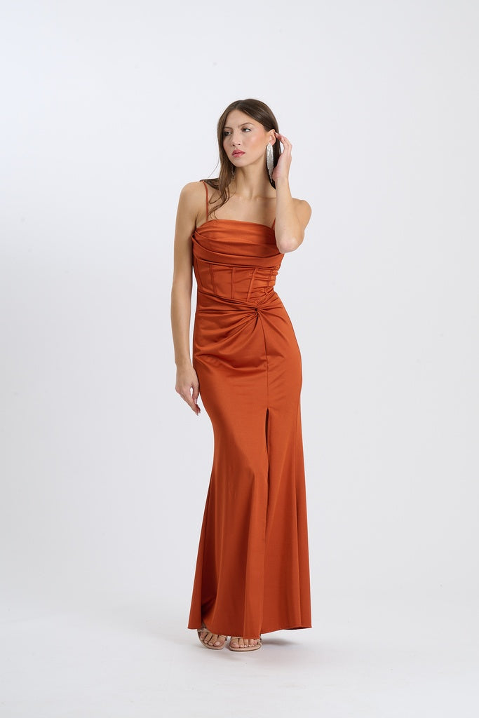 Abito Avirelle – Senza spalline drappeggiato con nodo