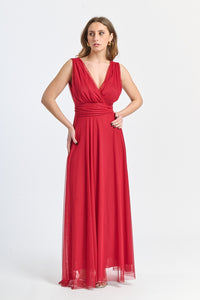 Abito da damigella in tulle con scollo a V Flavia