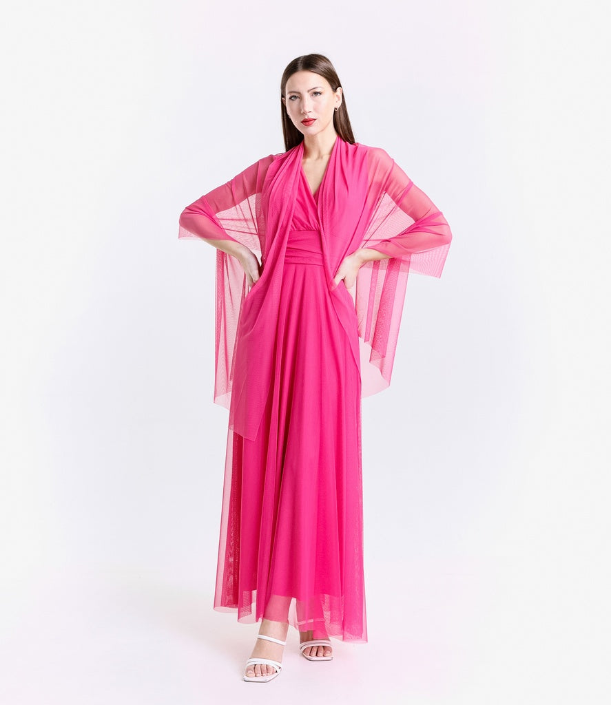 Abito da damigella in tulle con scollo a V Flavia