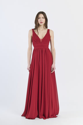 Abito da damigella ampio lungo CHIFFON Zoe