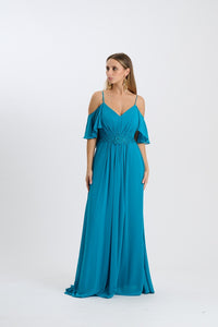 Abito Alessa con spalline e maniche svolazzanti