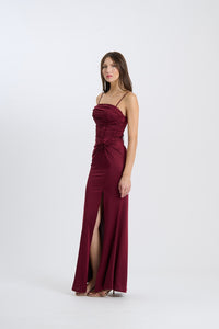 Abito Avirelle – Senza spalline drappeggiato con nodo