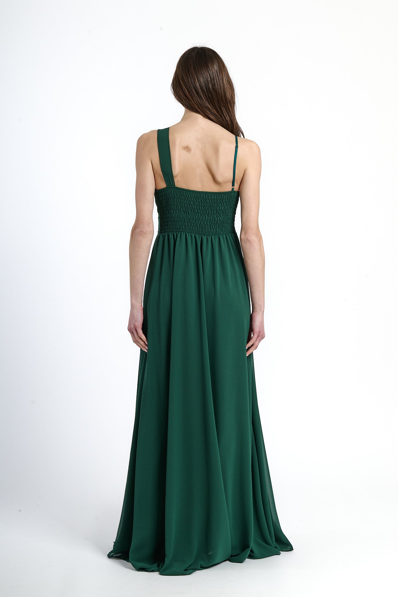 Abito lungo in tulle asimmetrico Luna