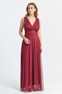 Abito da cerimonia vino in pizzo concharme intenso