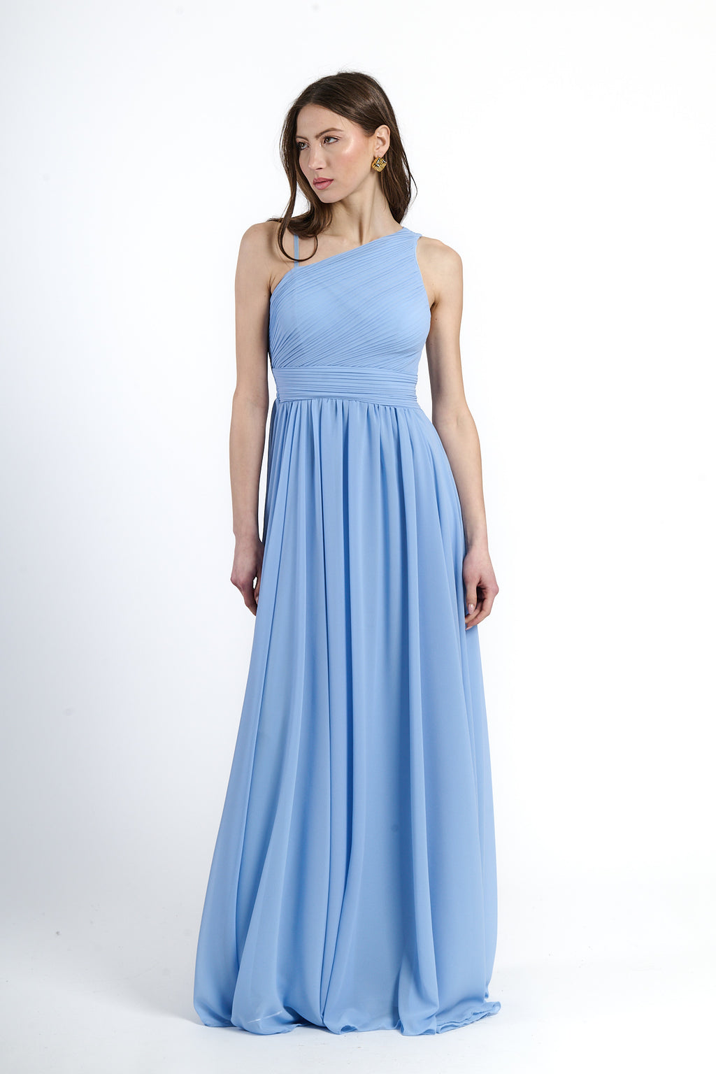 Abito lungo in tulle asimmetrico Luna（副本）
