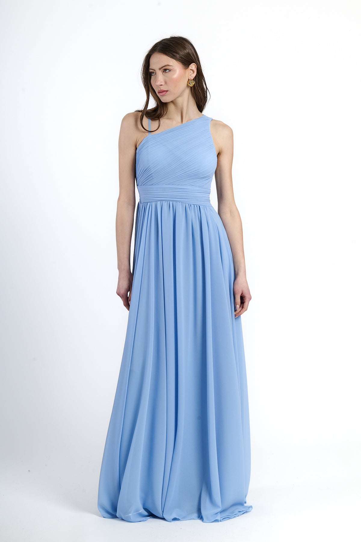 Abito lungo in tulle asimmetrico Luna（副本）