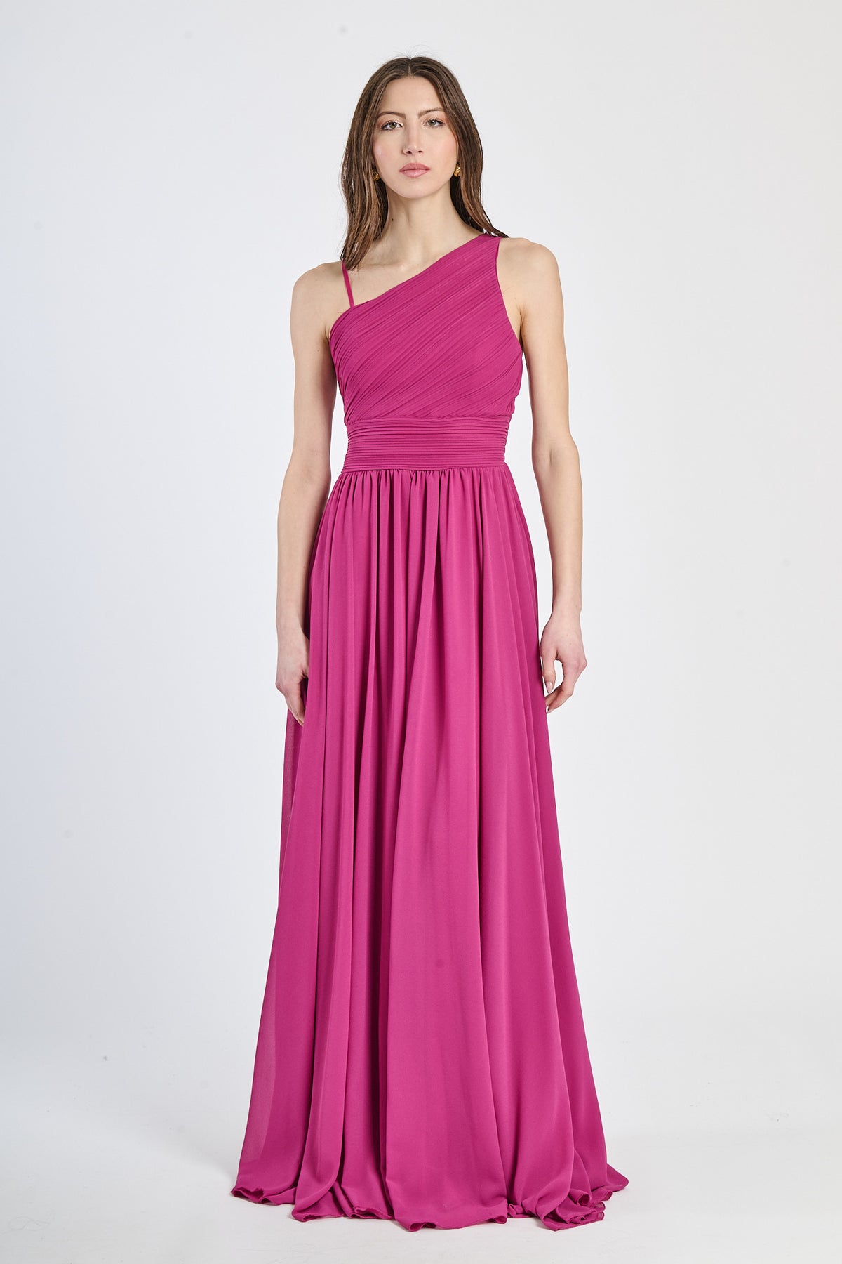 Abito lungo in tulle asimmetrico Luna（副本）