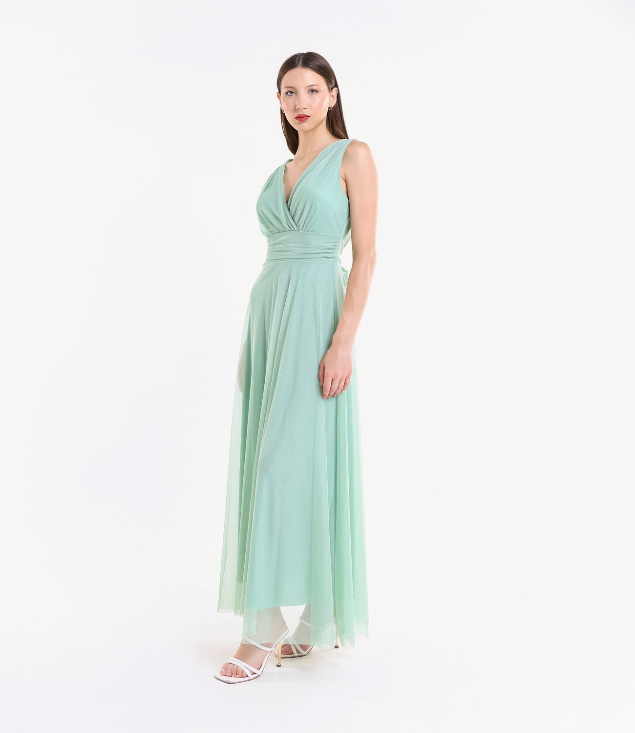 Robe salvia elegante confodera fluida e colore rinfrescante